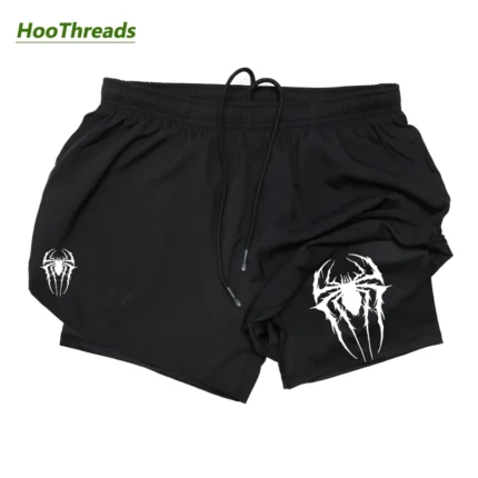 Spider Print 2 in 1 Running Sp5der Shorts