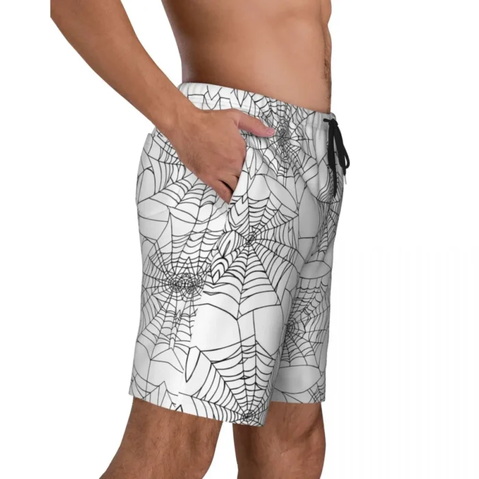 Spider Web Fashion Board Shorts Summer Cool Funny Hawaii Beach Shorts Men Running Surf Quick Dry Design Swimming Trunks - Image 2