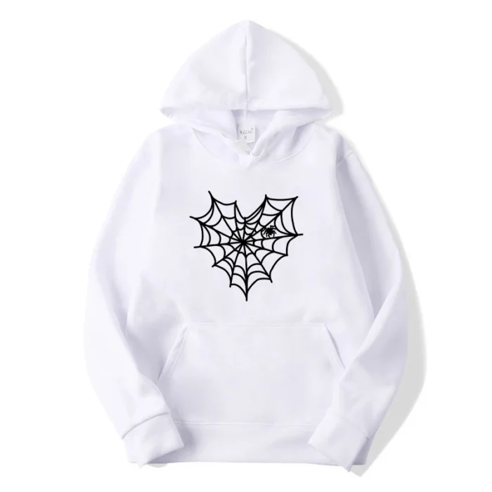 2024 Spring Spider Web Pattern Sp5der Hoodie Autumn - Image 3