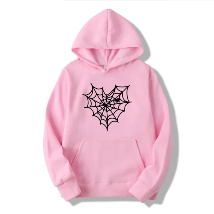 2024 Spring Spider Web Pattern Sp5der Hoodie Autumn - Image 4