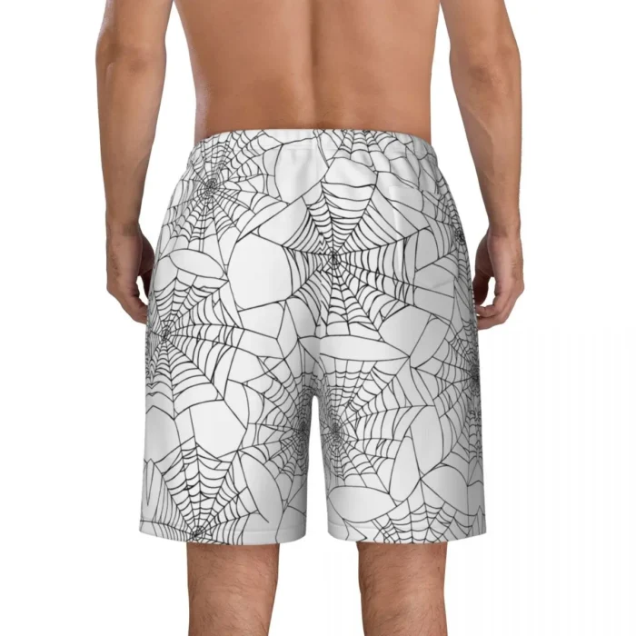 Spider Web Fashion Board Shorts Summer Cool Funny Hawaii Beach Shorts Men Running Surf Quick Dry Design Swimming Trunks - Image 3