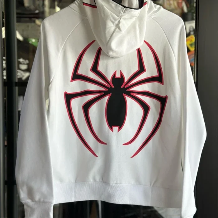 Y2k Long Sleeve Zipper Sp5der Hoodie - Image 5