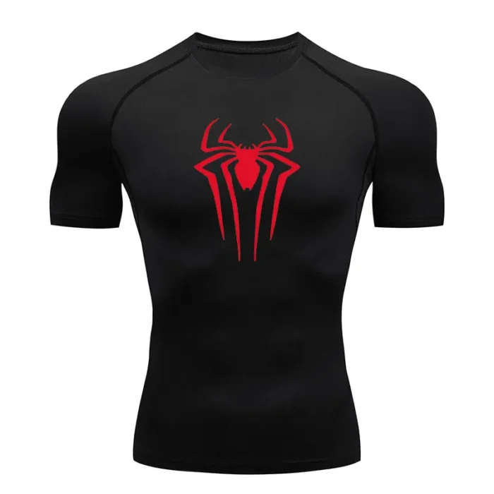 GYM Compression Workout Y2K Sp5der T shirt - Image 2