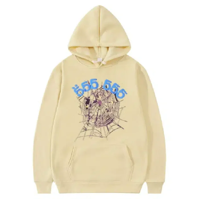Angel Number Sp5der 555555 Hoodie Khaki