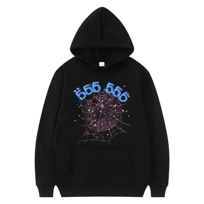 Angel Number Sp5der 555555 Hoodie Black for Man