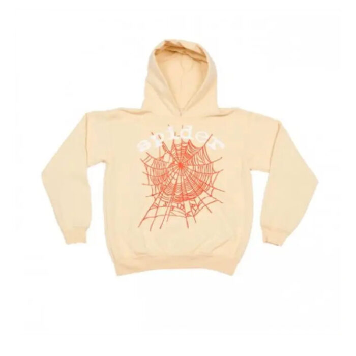 New Web Collections Beige Spider Hoodie